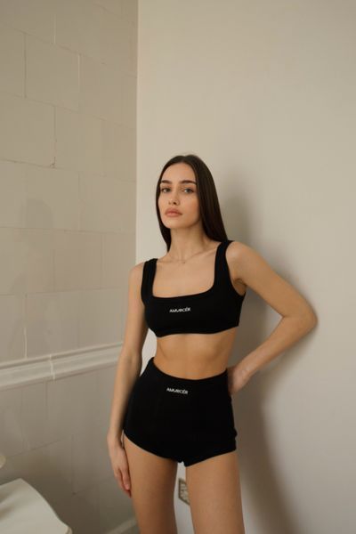 Top with Signature Embroidery black, XS