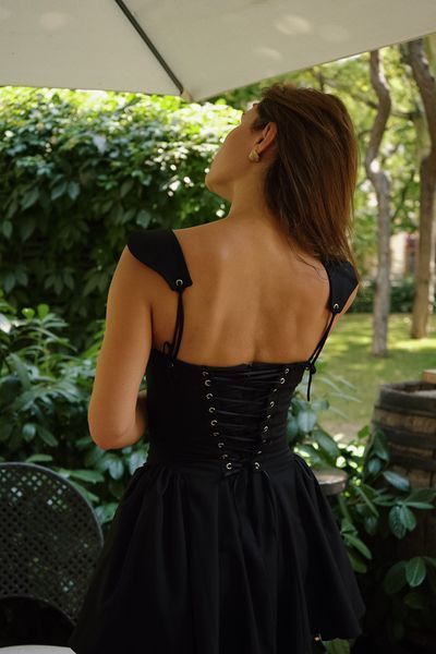 Сукня CHARLOTTE чорна D0116 фото
