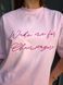T-shirt WAKE ME FOR CHAMPAGNE pink