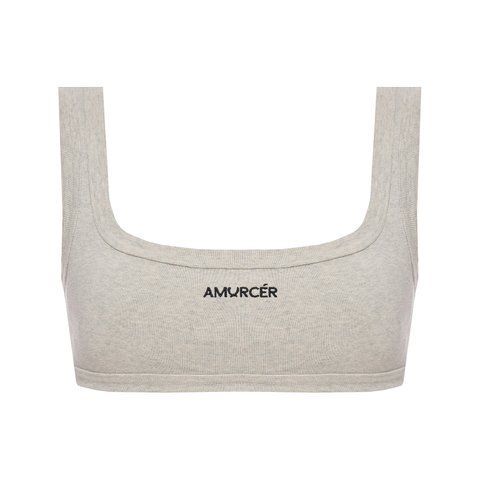 Top with Signature Embroidery beige, XS